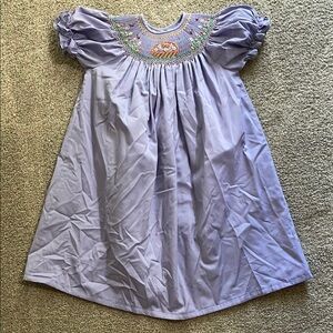 Lavender Smocked Kids Dress